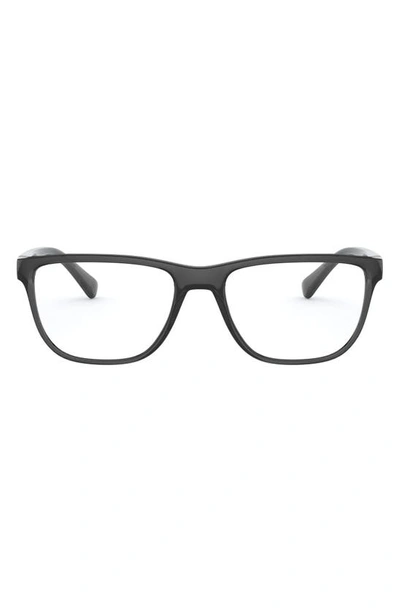 Shop Dolce & Gabbana 56mm Rectangle Optical Glasses In Transparent Grey
