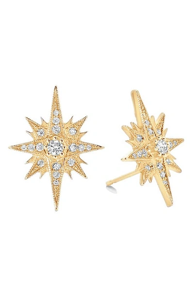 Shop Sara Weinstock Gretta Diamond Starburst Stud Earrings In 18k Yg