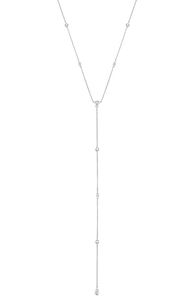 Shop Sara Weinstock Sare Weinstock Purity Diamond Station Y-necklace In 18k Wg