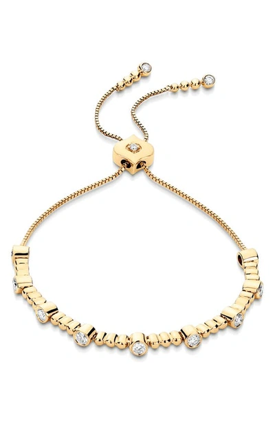Shop Sara Weinstock Isadora Bezel & Bead Slider Bracelet In 18k Yg