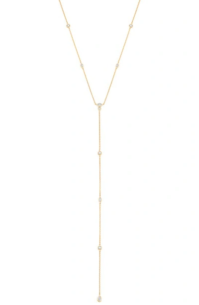 Shop Sara Weinstock Sare Weinstock Purity Diamond Station Y-necklace In 18k Yg