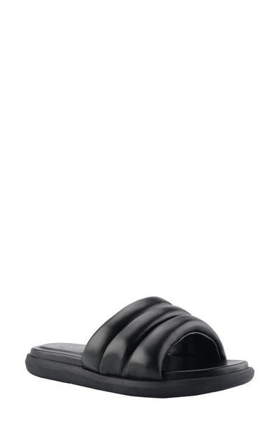 Shop Marc Fisher Ltd Yessy Slide Sandal In Black Leather