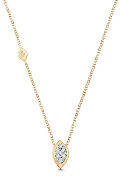 Shop Sara Weinstock Reverie Marquise Diamond Pendant Necklace In 18k Yg