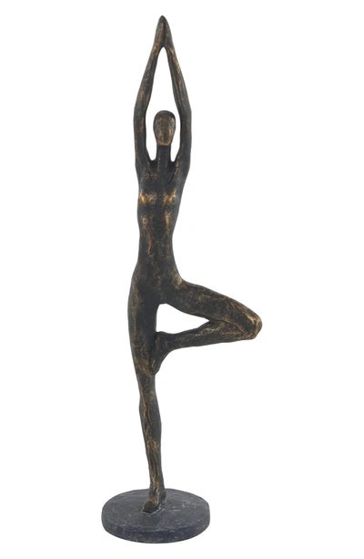 Shop Willow Row Brass Polystone Modern Yoga Sculpture