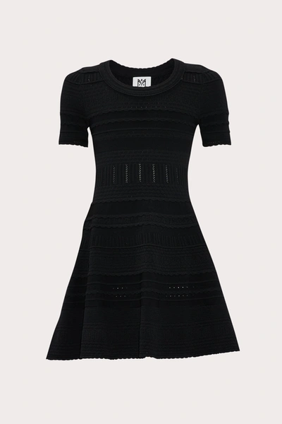 Shop Milly Minis Textured Tech Dress In Black