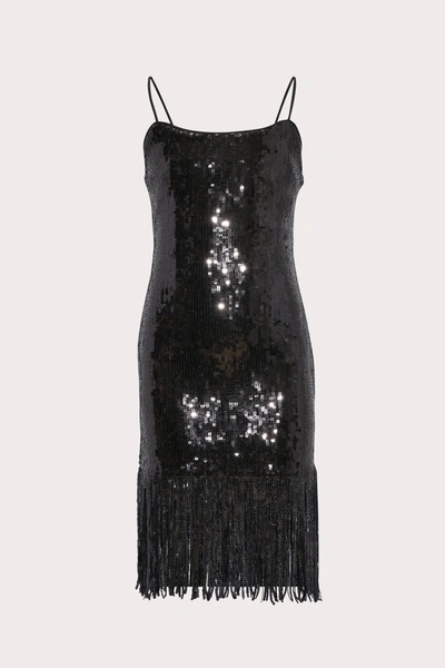Shop Milly Minis Sequin Fringe Ayleen Dress In Black
