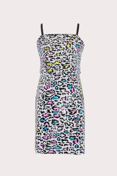 Shop Milly Minis Kyle Leopard Sequins Dress In Multi