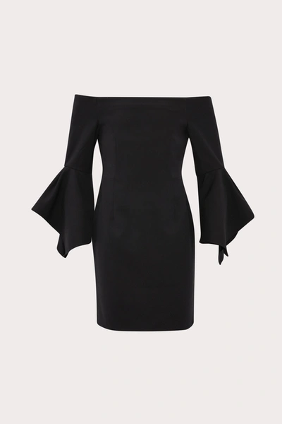 Shop Milly Minis Cady Luna Dress In Black