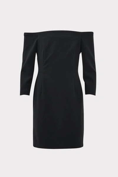 Shop Milly Minis Cady Kimberly Dress In Black