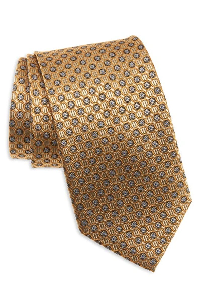 Shop Nordstrom Neat Medallion Silk X-long Tie In Yellow