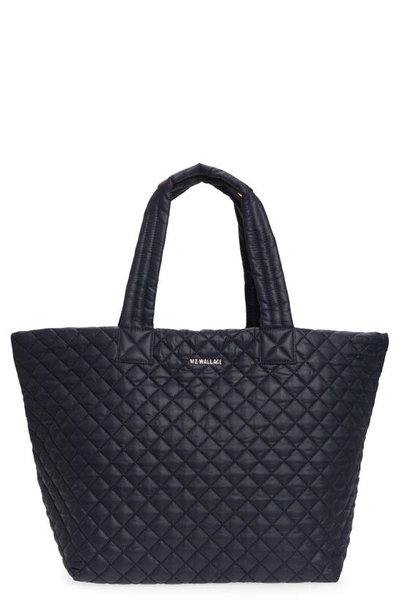Shop Mz Wallace Large Metro Tote In Navy Blue