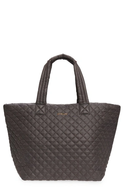 Shop Mz Wallace Large Metro Tote In Magnet Grey