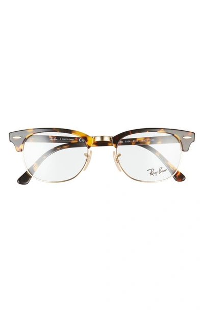 Shop Ray Ban 49mm Optical Glasses In Havana Yellow/ Clear