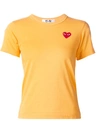 Comme Des Garçons Play Embroidered Heart T-shirt - Yellow