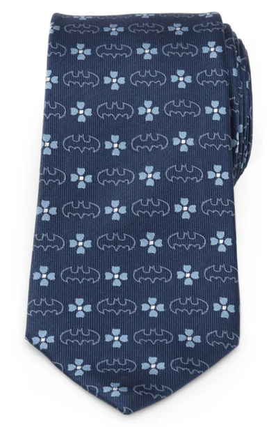 Shop Cufflinks, Inc . Batmen Floral Neat Silk Tie In Navy