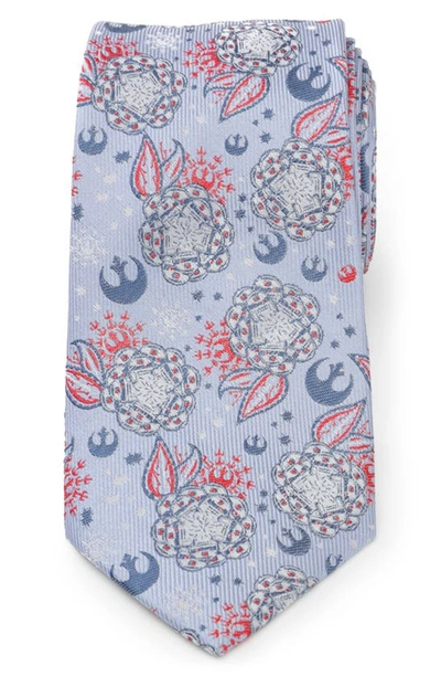 Shop Cufflinks, Inc Star Wars™ Floral Icons Silk Tie In Blue