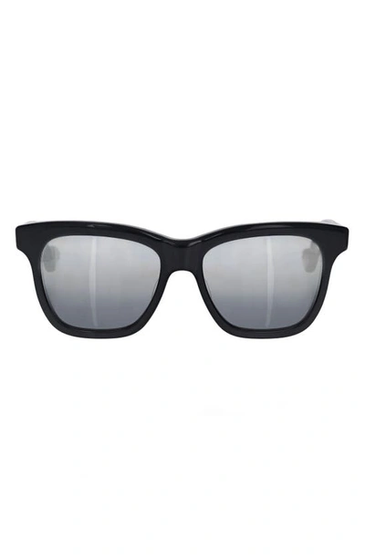 Shop King Baby Santa Monica 54mm Gradient Sunglasses In Black/ Silver Gradient Mirror