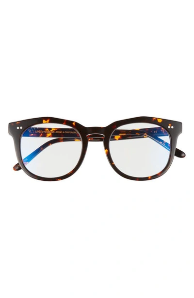 Shop Diff 50mm Blue Light Blocking Glasses In Dark Tortoise/ Clear