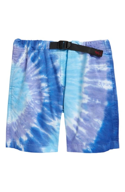 Shop Gramicci Kids' Tie Dye G-shorts In Blue Psychedelic