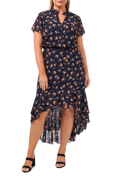 Shop 1.state Wildflower Bouquet Dress In Floral Twlght Blue