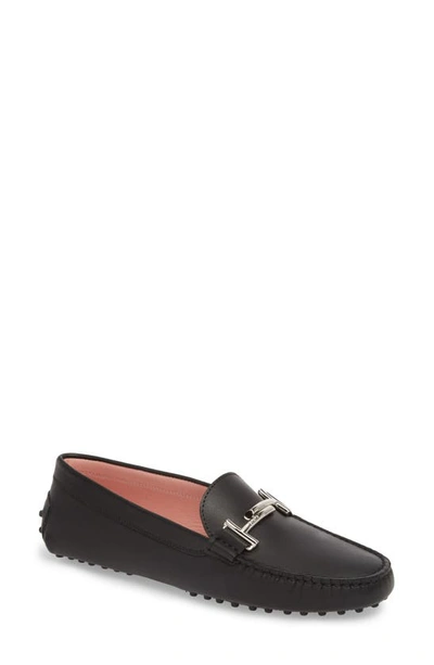 Shop Tod's Gommini Double T Driving Moccasin In Black
