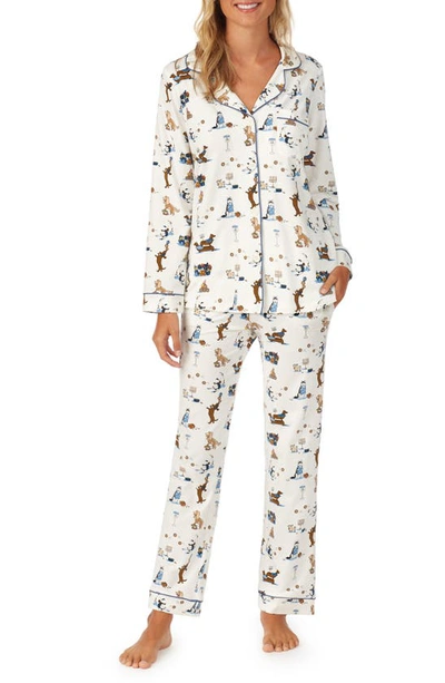 Shop Bedhead Pajamas Holiday Print Classic Pajamas In Mazel Dogs