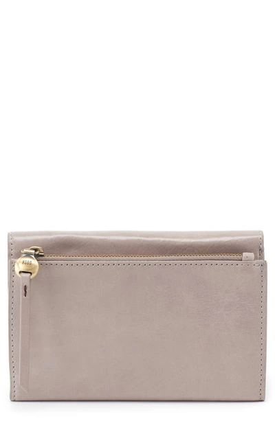 Shop Hobo Might Leather Trifold Wallet In Driftwood