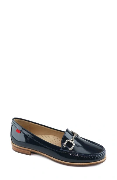 Shop Marc Joseph New York Park Ave Loafer In Navy Soft Patent Leather
