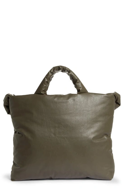 Shop Kassl Oiled Canvas Baby Bag In Khaki