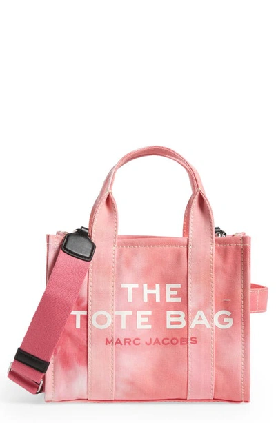 Shop Marc Jacobs The Mini Traveler Canvas Tote In Pink Multi