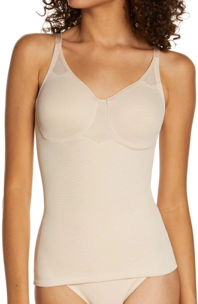 Miraclesuitr Sheer Underwire Shaper Camisole In Warm Beige