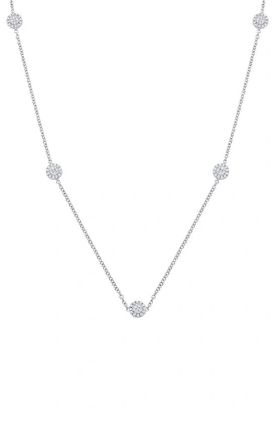 Shop Sara Weinstock Reverie Pave Diamond Station Necklace In 18k Wg