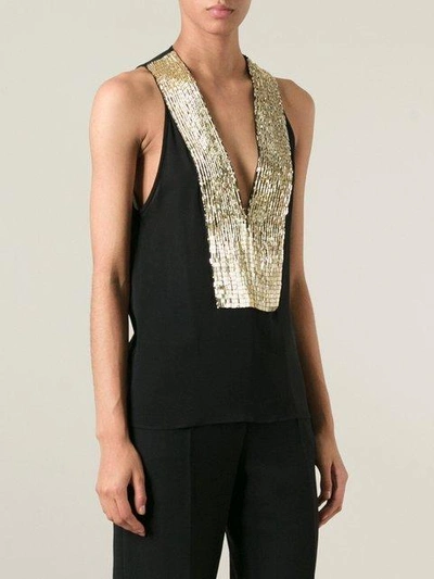 Shop Dsquared2 Sequin Sleeveless Top - Black