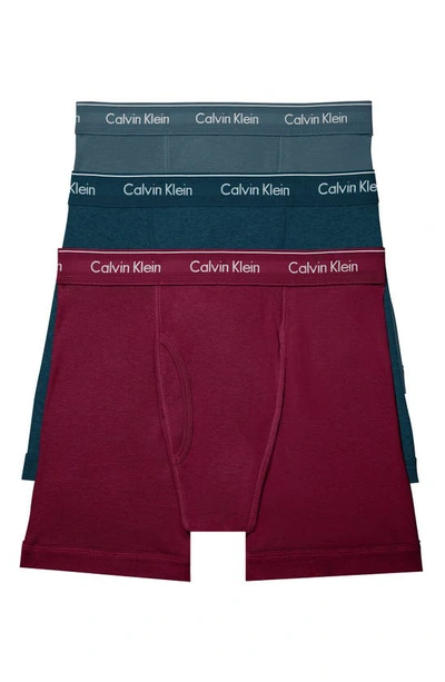 Shop Calvin Klein 3-pack Boxer Briefs In K9y Blb/myb/prr