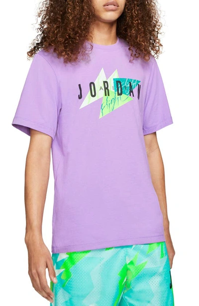 Shop Jordan Jumpman Air Graphic Tee In Violet Shock