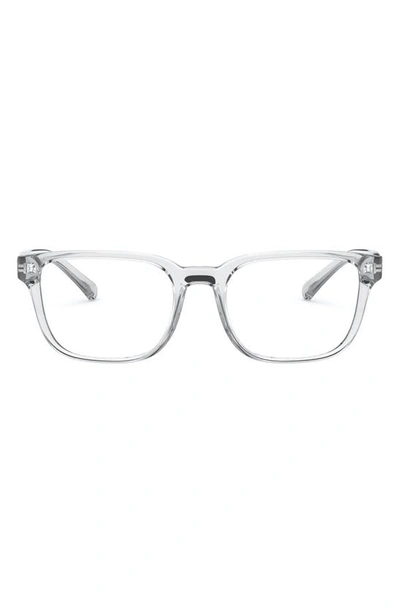 Shop Ax Armani Exchange 54mm Rectangular Optical Glasses In Transparen