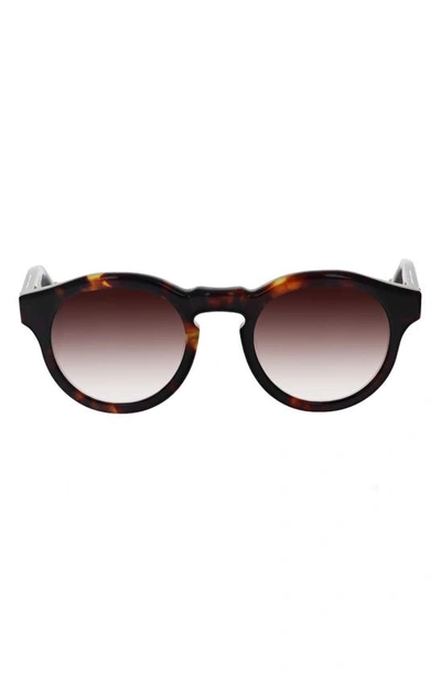 Shop King Baby Nashville 48mm Round Gradient Sunglasses In Brown Tortoise/ Brown Gradient