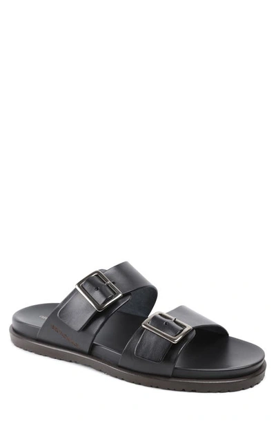 Shop Bruno Magli Erasmo Slide Sandal In Black Leather