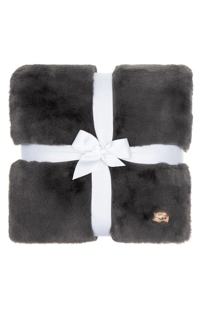 Shop Ugg Euphoria Throw Blanket In Charcoal