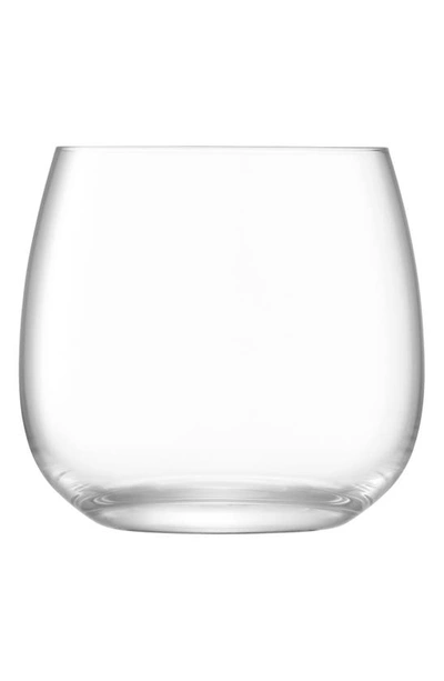 Shop Lsa Borough Set Of 4 Stemless Wine Glasses In Clear