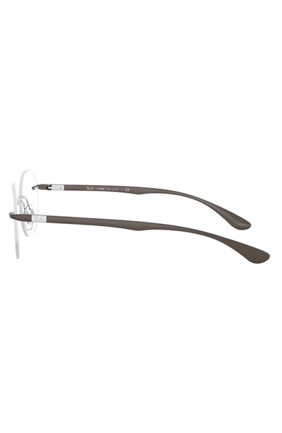 Shop Ray Ban 51mm Rimless Optical Glasses In Spot Brn