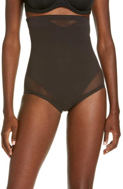 Shop Miraclesuitr Sexy Sheer High Waist Shaping Briefs In Black
