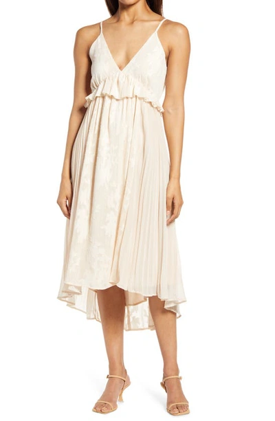 Shop Adelyn Rae Textured Chiffon Sundress In Ivory