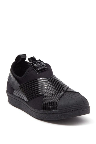 Shop Adidas Originals Superstar Slip-on Sneaker In Core Black/ Collegiate Purple