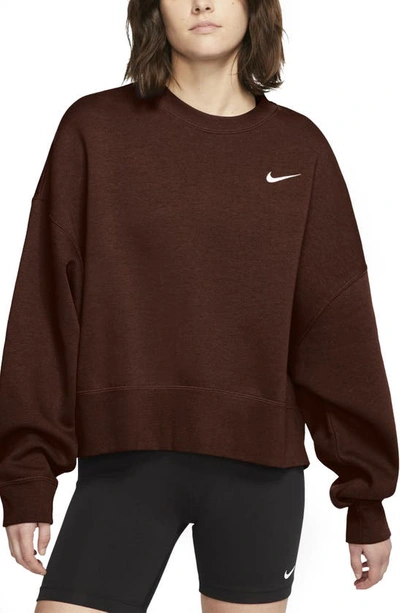 Shop Nike Sportswear Crewneck Sweatshirt In Dark Pony/ White