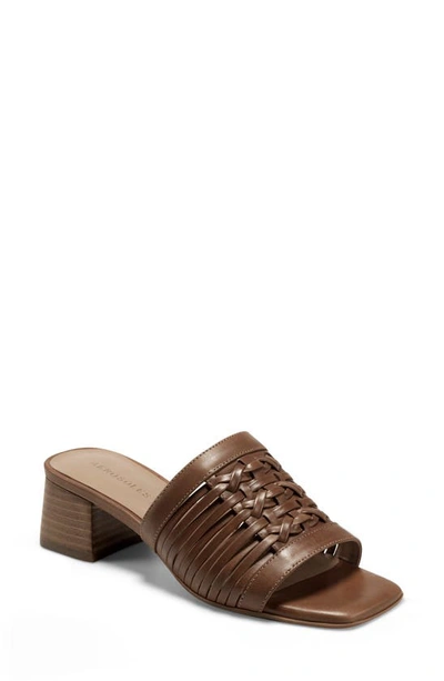 Shop Aerosoles Evette Slide Sandal In Tan Leather