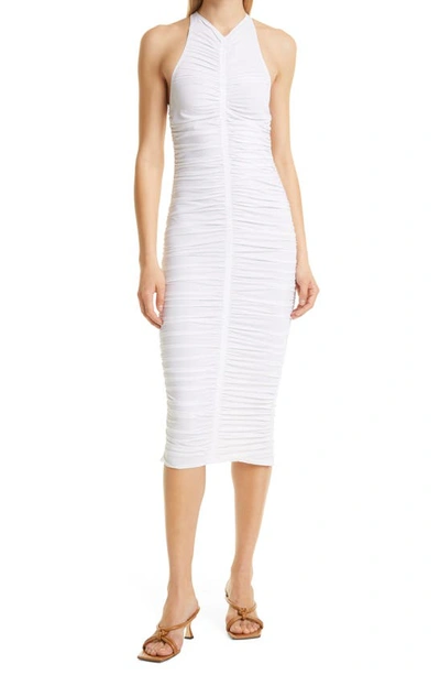 Shop A.l.c Adrienne Ruched Racerback Dress In White