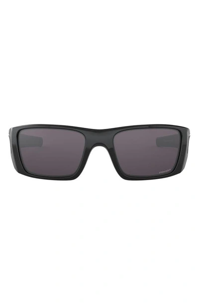 Shop Oakley Fuel Cell 60mm Prizm™ Rectangular Wrap Sunglasses In Black