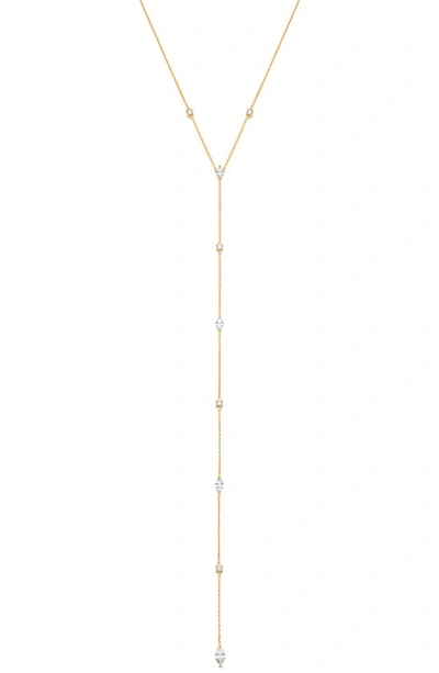 Shop Sara Weinstock Purity Diamond Station Y-necklace In 18k Yellow Gold