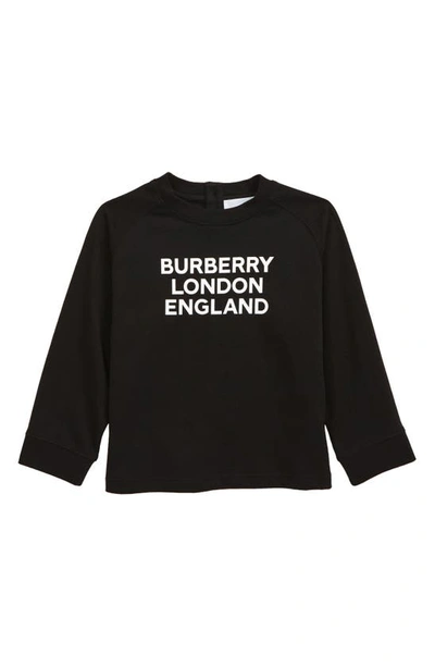 Shop Burberry Kids' Logo Graphic Tee In Black